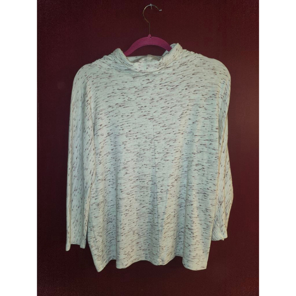 Women's Talbots Cowl Neck Sweater M Off-White Burgundy - Picture 3 of 3